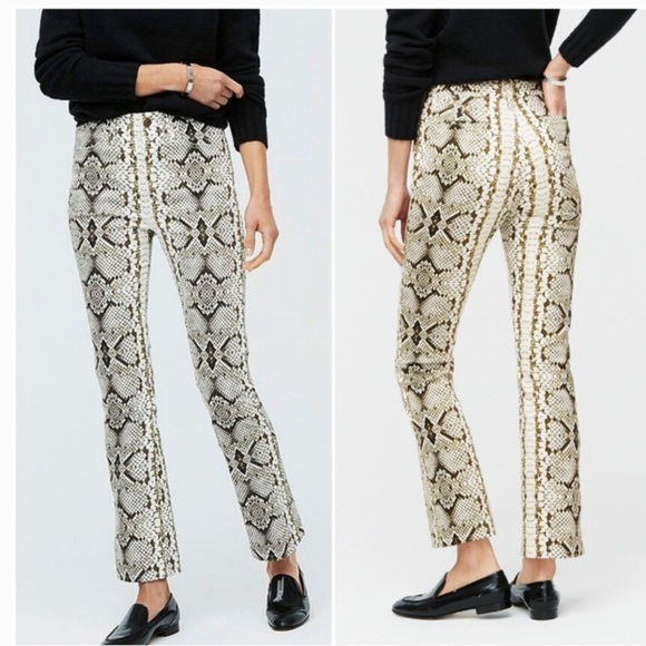 J. Crew Pants - JCREW Kickout Crop Pant in Snakeskin - Size 29